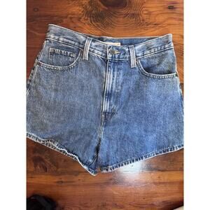 Levi's High Waist Denim Shorts - Blue
